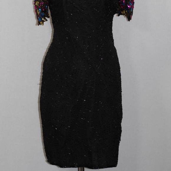 Multi Colored Sequin Beaded Dress - Picture 13 of 15